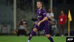 Franck Ribery lors d'un match entre la Fiorentina et le Napoli, Italie, le 24 aout 2019