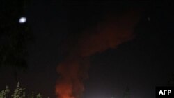 Пожежа в Триполі після рейду літаків НАТО