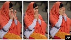 Ən gənc Nobel mükafatı laureatı Malala Yusifzai Nobel mükafatlarının təqdimarı mərasimində