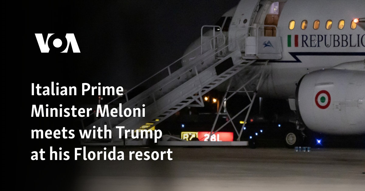 Italian Prime Minister Meloni meets with Trump at his Florida resort