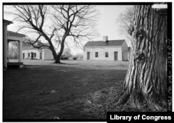 Slave quarters in Louisa County, Virginia.