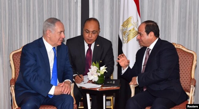 İsrail Başbakanı Netanyahu ve Mısır Cumhurbaşkanı El Sisi