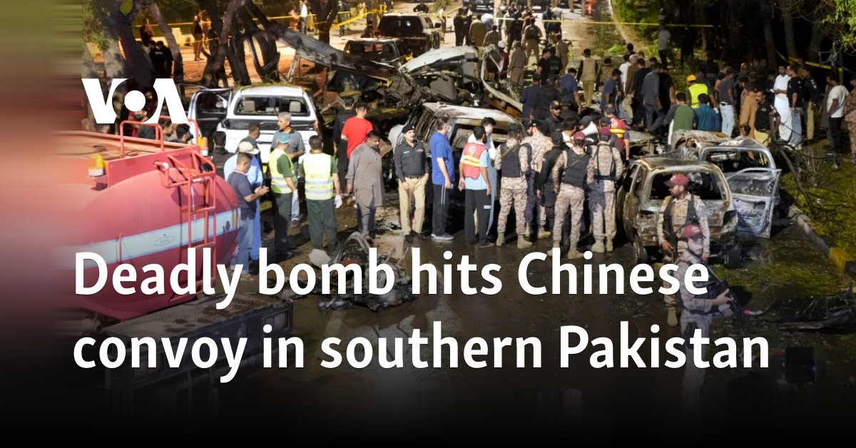 Suicide bombing kills two Chinese workers in southern Pakistan