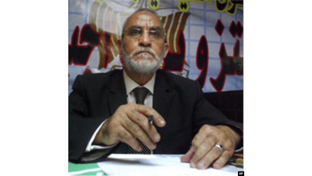 The leader of the Muslim Brotherhood, Egypt's largest opposition movement, Mohammed Badie talks during a conference on the 2010 Parliamentary Elections, in Cairo, 09 Nov 2010