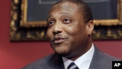 An exonerated Anthony Graves speaks at a news conference Thursday, Oct. 28, 2010 in Houston. Graves spent 19 years behind bars for the 1992 murders of a Somerville, Texas family. (AP/Pat Sullivan)