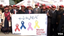 Peringatan Hari Kanker Sedunia di Islamabad (4/2).