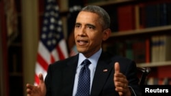 President Barack Obama during exclusive interview with Reuters at the White House, Washington, March 2, 2015.