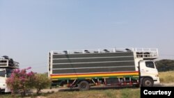 Trucks on Thailand - Myanmar border 