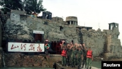 台灣金門島上駐紮的國軍士兵。