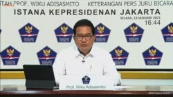 Juru Bicara Satgas Penanganan Covid-19 Prof Wiku Adisasmito dalam telekonferensi pers di Istana Kepresidenan, Jakarta , Selasa (12/1). (Foto: Biro Setpres)