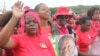 Movement for Democratic Change (MDC) supporters attending a tribute to their party leader Morgan Tsvangirai, Feb. 19, 2018. Tsvangirai died in South Africa after a two-year battle with colon cancer.