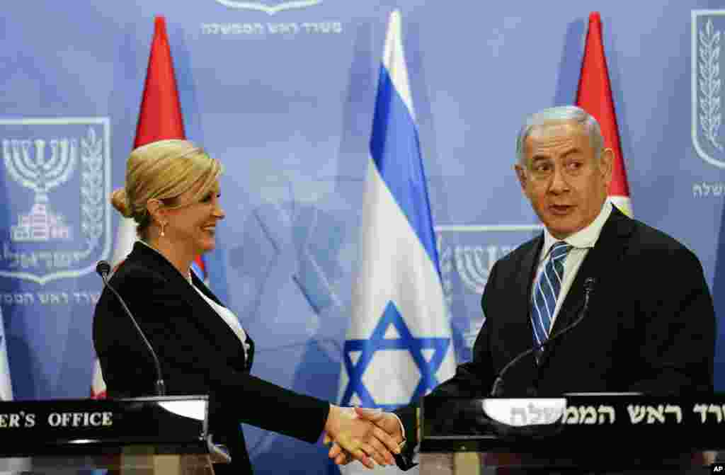 بنیامین نتانیاهو روز دوشنبه در اورشلیم میزبان&nbsp;کولیندا گرابار-کیتاروویچ رئیس جمهوری کرواسی بود.&nbsp;