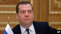 FILE - Russian Prime Minister Dmitry Medvedev.