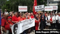 Bosnia-Herzegovina - March of antifascists on the Day of Victory 9 May2018