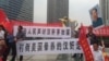 毛左人士在长沙抗议 (博讯图片 )