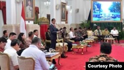 Sidang Kabinet Paripurna di Istana Negara Jakarta, Senin (7/1) Courtesy : Setpres RI