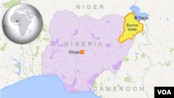 Map of Baga in Borno state, Nigeria