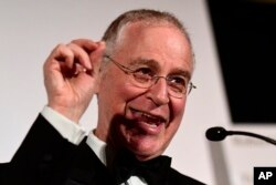 Historic biographer Ron Chernow speaks during the 39th Annual Common Wealth Awards at the Hotel du Pont on April 14, 2018, in Wilmington, Delware.