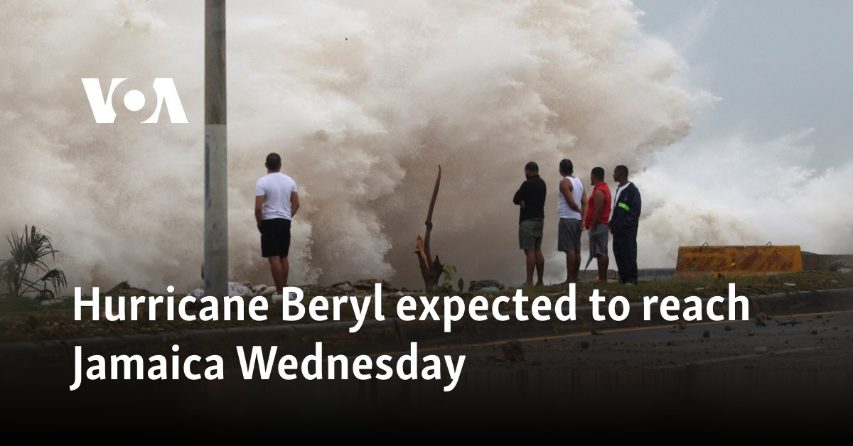 Hurricane Beryl expected to reach Jamaica Wednesday