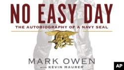 This book cover image released by Dutton shows "No Easy Day: The Firsthand Account of the Mission that Killed Osama Bin Laden," by Mark Owen with Kevin Maurer. 