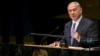 نخست وزیر اسرائیل هنگام سخنرانی در شصت و نهمین نشست مجمع عمومی سازمان ملل - نیویورک، هفتم مهر