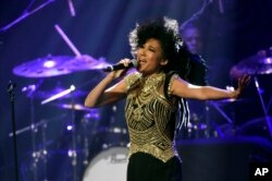 Judith Hill performs during EBONY magazine's 30th Annual Power 100 Gala at the Beverly Hilton, Dec. 2, 2015, in Beverly Hills, Calif