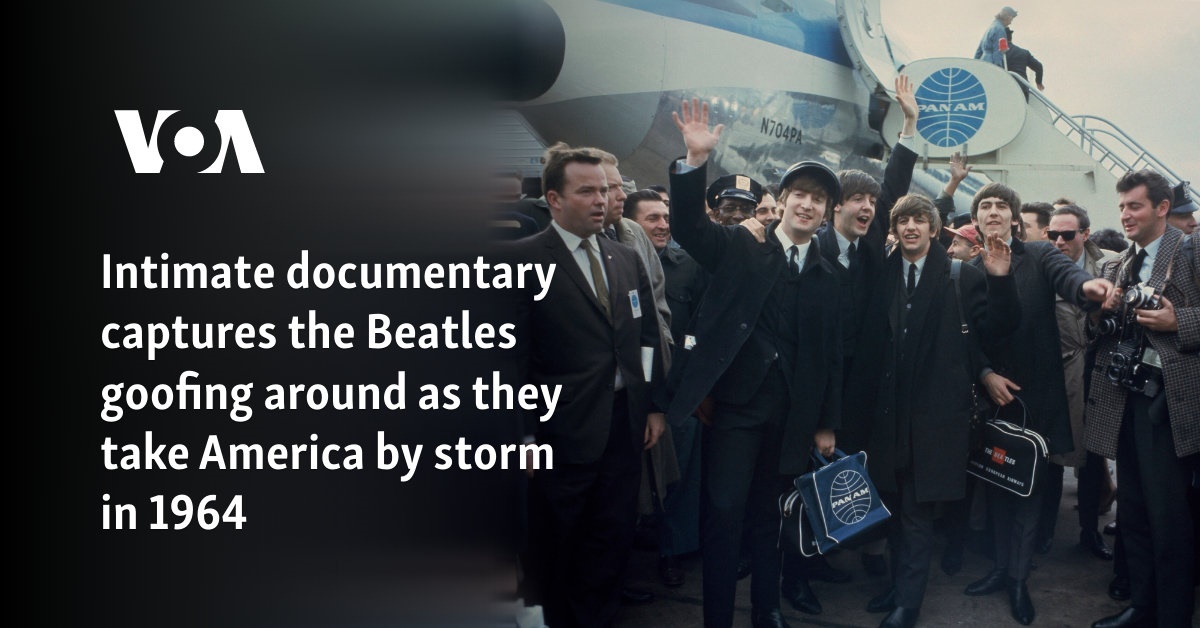 Intimate documentary captures the Beatles goofing around as they take America by storm in 1964