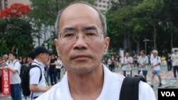 香港時事評論員劉銳紹認為香港目前的局勢未直接威脅北京政權，相信不會出動解放軍。(美國之音湯惠芸拍攝)