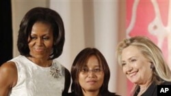 Zin Mar Aung, Mrs. Obama and Mrs. Clinton
