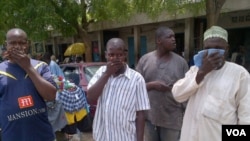 Traders who speak to Blueprint use scented handkerchief to cover their noses, Maiduguri, Nigeria, June 4, 2012. VOA / Kareem Ogori