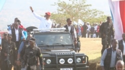 Rwandan President Paul Kagame addressed a crowd of his supporters in Kigali, Rwanda, August 2, 2017.
