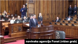 Predsednik Slovenije Borut Pahor u obraćanju poslanicima Skupštine Srbije, Foto: Video Grab