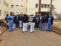 Nurses staging protests over low pay in Zimbabwe. (Bathabile Masuku)