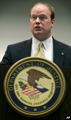 Matthew Whitaker, fiscal general interino de EE.UU., nombrado por el presidente Donald Trump para reemplazar temporalmente al fiscal general Jeff Sessions, quien fue despedido por el presidente Donald Trump el miércoles 7 de noviembre de 2018. Whitaker era jefe de despacho de Sessions. Foto de archivo.