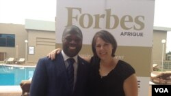 Lucien Ebata (l) is founder and proprietor of the newly launched magazine, Forbes Afrique and Ann Norman, (r) managing director, Norman Communications. 