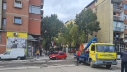 Blokada ulice u Kosovskoj Mitrovici