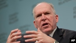 FILE - CIA Director John O. Brennan speaks at the Council on Foreign Relations in Washington, March 11, 2014.