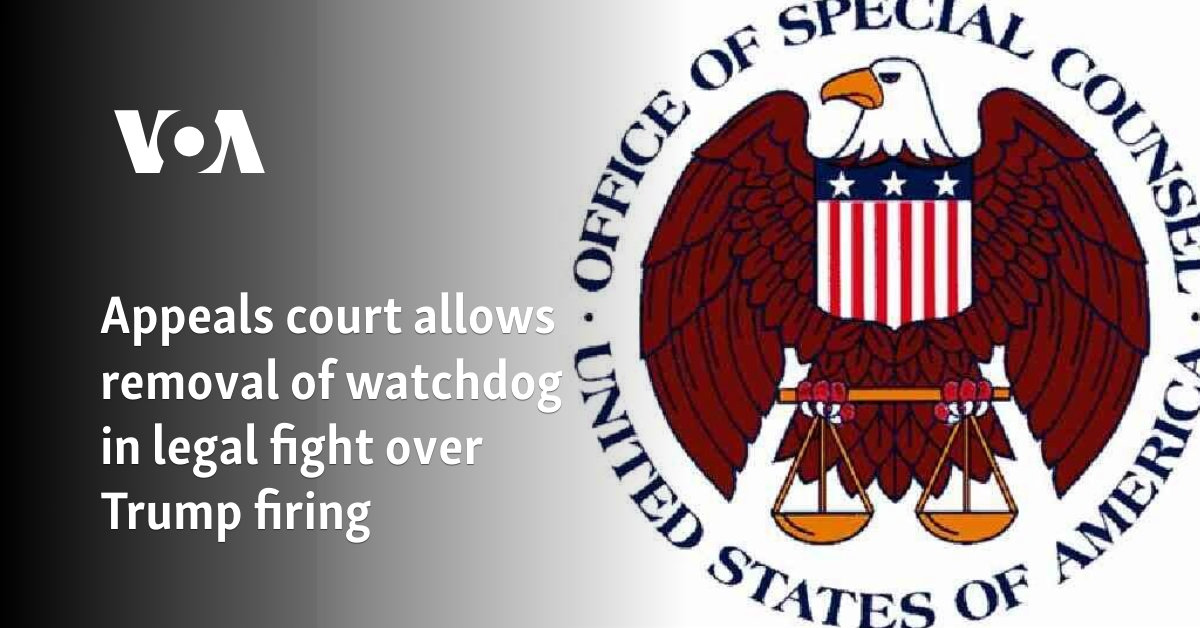 Appeals court allows removal of watchdog in legal fight over Trump firing
