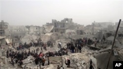 in the neighborhood of Jabal Bedro, Aleppo, Syria, February 19, 201