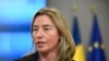 La Haute Représentante de l'Union Européenne aux Affaires Etrangères Federica Mogherini au siège de l'U.E à Brussels, en Belgique, le 18 février, 2019. 