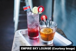 Empire Sky Lounge's Whisky Trump and The Rocket cocktails.