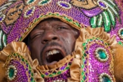 Will Crocker used Photoshop's shadow and highlights tool to make improvements to this picture of a Mardi Gras Indian