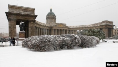 Tư liệu - Giáo đường Kazan ở trung tâm St. Petersburg, ngày 31 tháng 10, 2012.