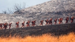 Firefighters in Yucaipa, California Sept. 5, 2020