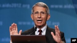 Anthony Fauci of the National Institute of Allergy and Infectious Diseases speaks at the XIX International AIDS Conference, July 23, 2012, in Washington.