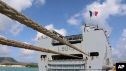 Tàu đổ bộ tấn công lớp Mistral của Pháp ở căn cứ Guam của Mỹ trong lần tham gia tập trận chung hồi tháng 5 năm 2017