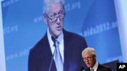 Former U.S. President Bill Clinton speaks at the 2012 International AIDS Conference, Friday, July 27, 2012, in Washington, D.C.