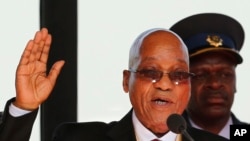 Presiden Afrika Selatan Jacob Zuma saat dilantik untuk masa jabatan keduanya di Pretoria, Afrika Selatan, 24 Mei 2014 (Foto: dok).