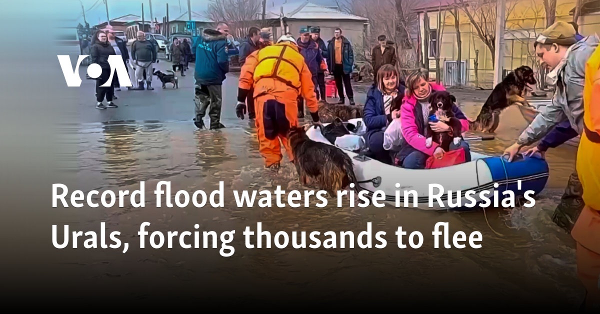 Record flood waters rise in Russia's Urals, forcing thousands to flee