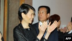 台灣第一夫人周美青在“莫斯科蘇維埃劇院”(資料照片)
